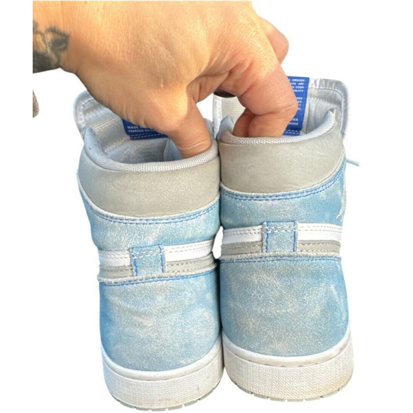 Nike Jordan 1 Retro OG High Hyper Royal Baby Blue Grey White Sz 12